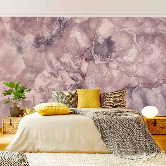 Papiers peints marbre Expériences de couleurs - Marbre - violet
