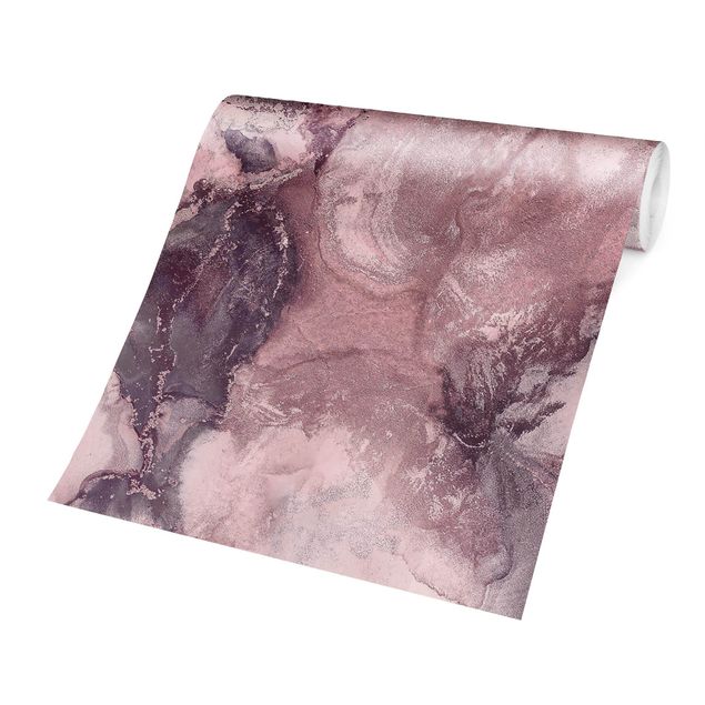 Papiers peints pierre Expériences de couleurs - Marbre - violet