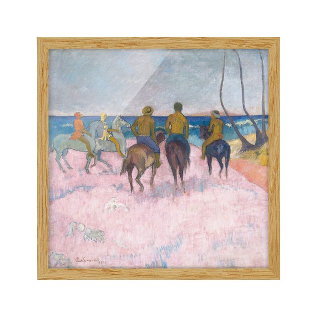 Tableaux modernes Paul Gauguin - Cavaliers sur la plage