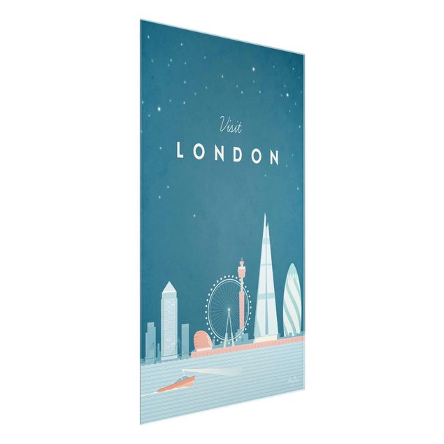 Tableaux en verre architecture & skyline Poster de voyage - Londres