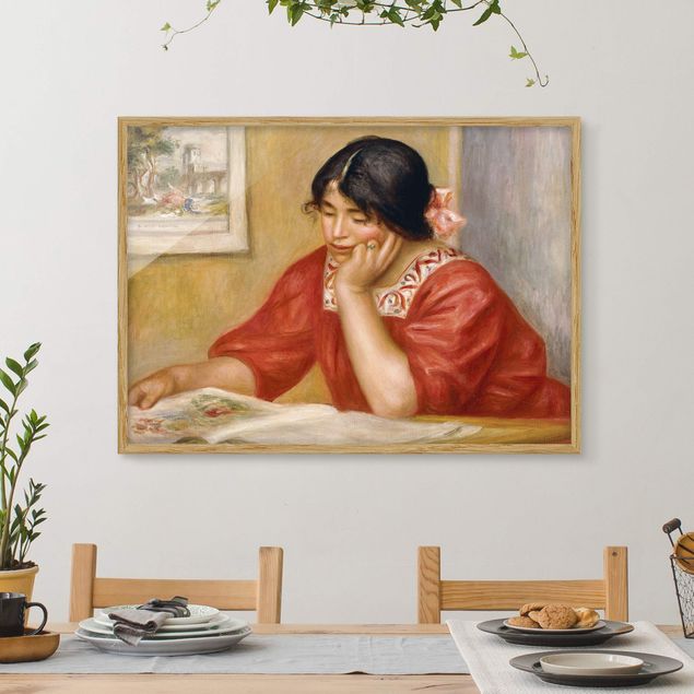 Déco mur cuisine Auguste Renoir - Léontine lisant