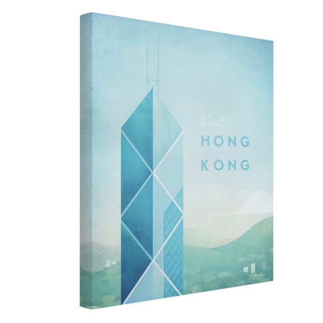 Tableaux vintage Poster de voyage - Hong Kong