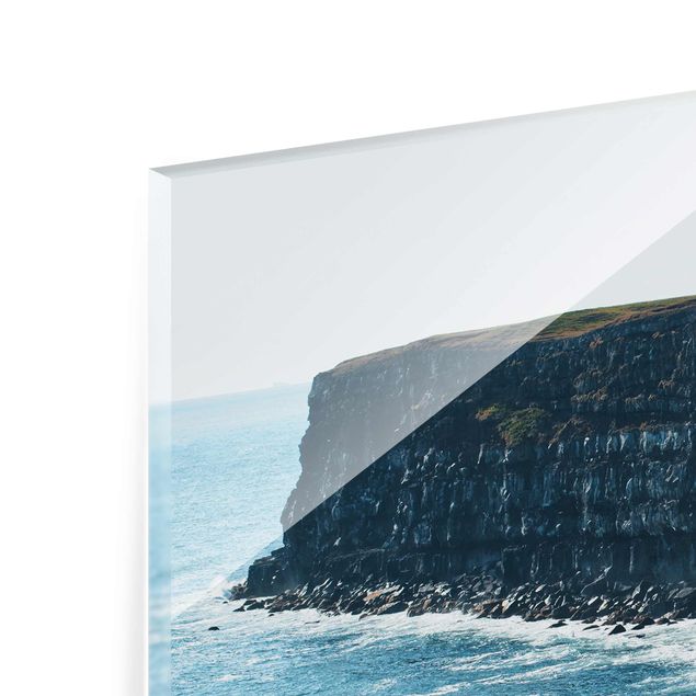 Tableau verre paysage Falaises rocheuses de l'île