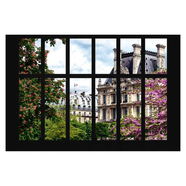 tapisserie panoramique Fenêtre Printemps Paris II
