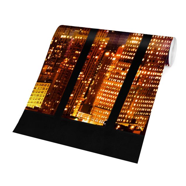 Tapisserie moderne Window Manhattan Sunrise
