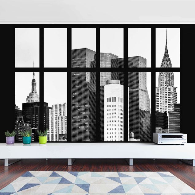 Tapisserie moderne Window Manhattan Skyscraper