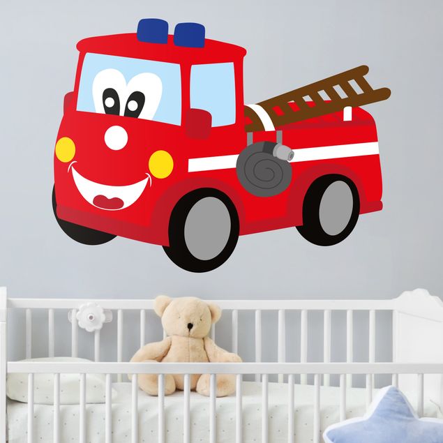 Sticker mural voiture Camion de pompiers