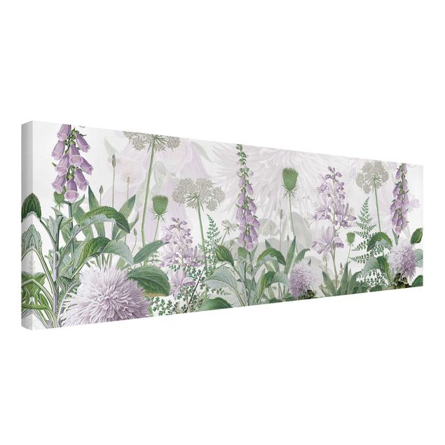 Tableaux florals Digitale dans une prairie de fleurs délicates
