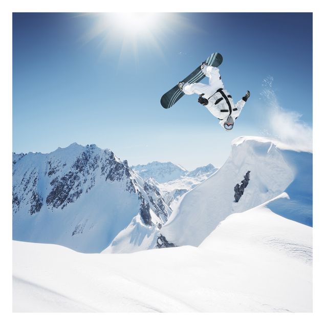 Papier peint - Flying Snowboarder