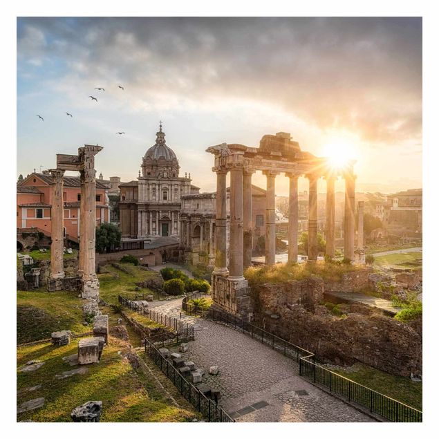 tapisserie panoramique Forum Romanum au lever du soleil