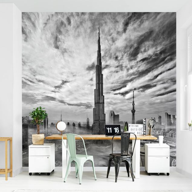 Papier peint architecture  Super Silhouette urbaine de Dubaï