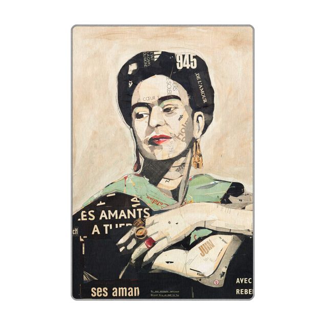 tapis tissé à plat Frida Kahlo - Collage No.4