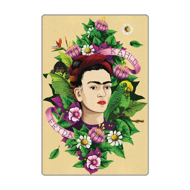 Tableau Frida Kahlo Frida Kahlo - Frida, Monkey and Parrot