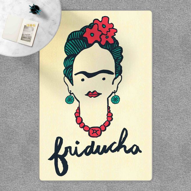 tapis crème Frida Kahlo - Friducha