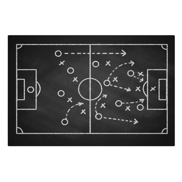 Tableaux sport Football Strategy On Blackboard