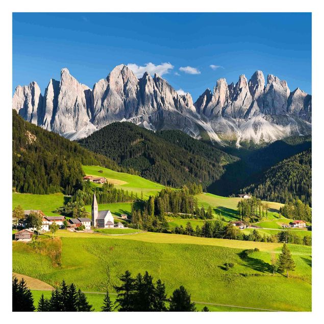 Papier peint vert Odle dans le Tyrol du Sud