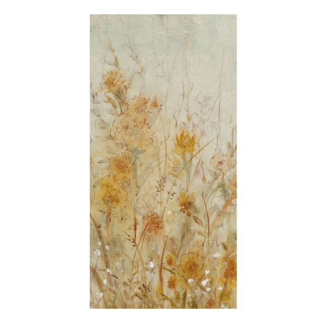 Tableau jaune Prairie jaune de fleurs sauvages