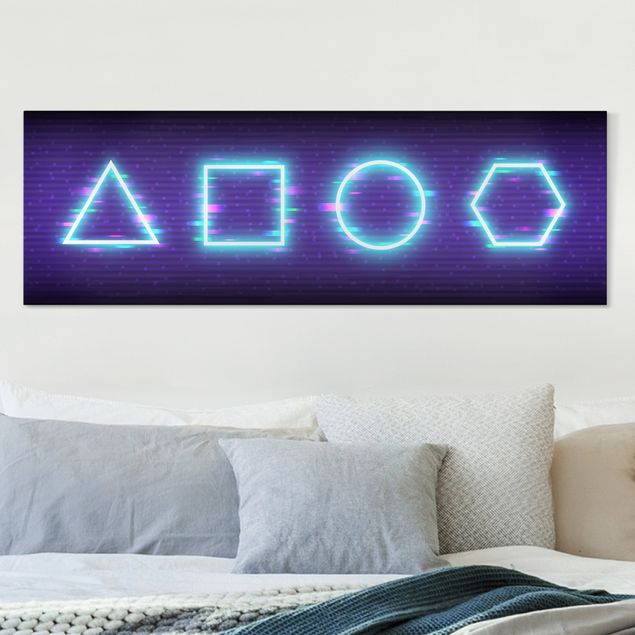 Tableau moderne Geometrical Shapes In Neon Colours