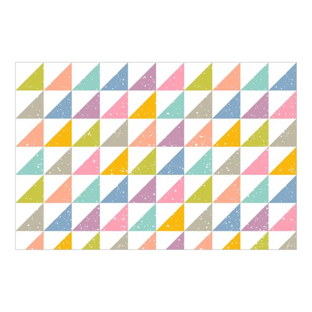 papier peint xxl Geometrical Pattern With Triangles Colourful