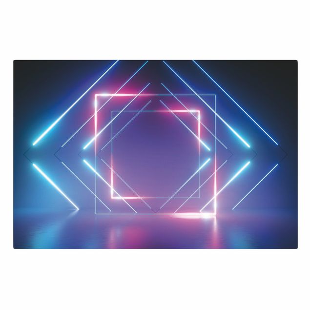 Tableau sur toile - Geometrical Neon Light