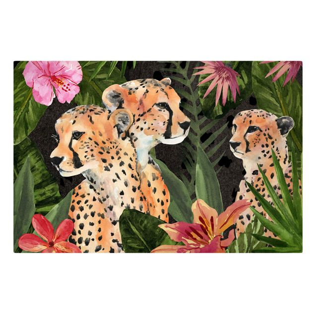 Tableau animaux Three Cheetahs In The Jungle