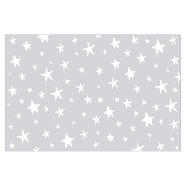 Walpaper - Drawn Big Stars Up In Grey Sky