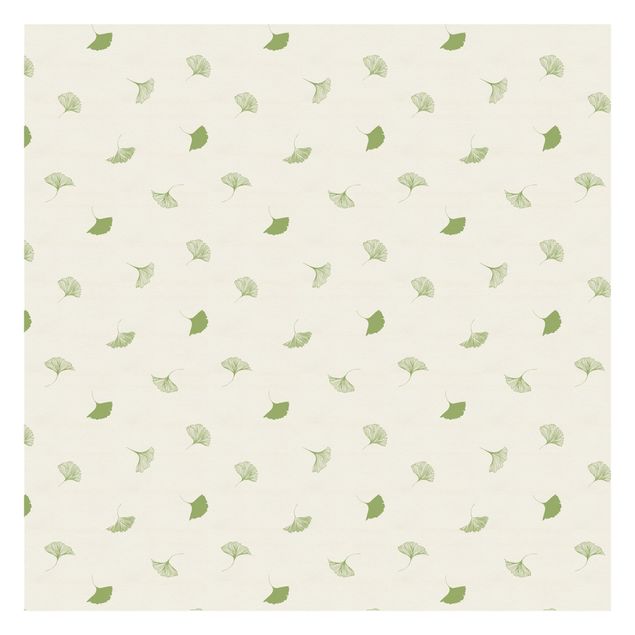 papier peint xxl Gingko Leaf Pattern In Green