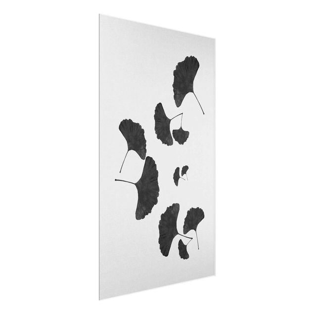 Tableaux reproductions Composition de Ginkgo en noir et blanc