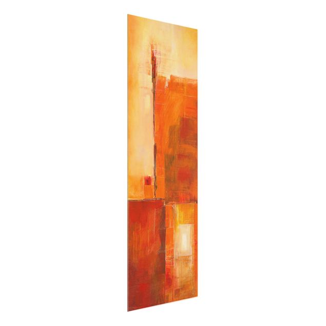 Tableaux abstraits Petra Schüßler - Abstrait Orange Brun