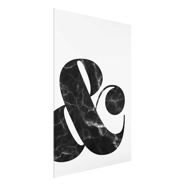 Tableau lettres Ampersand Marble