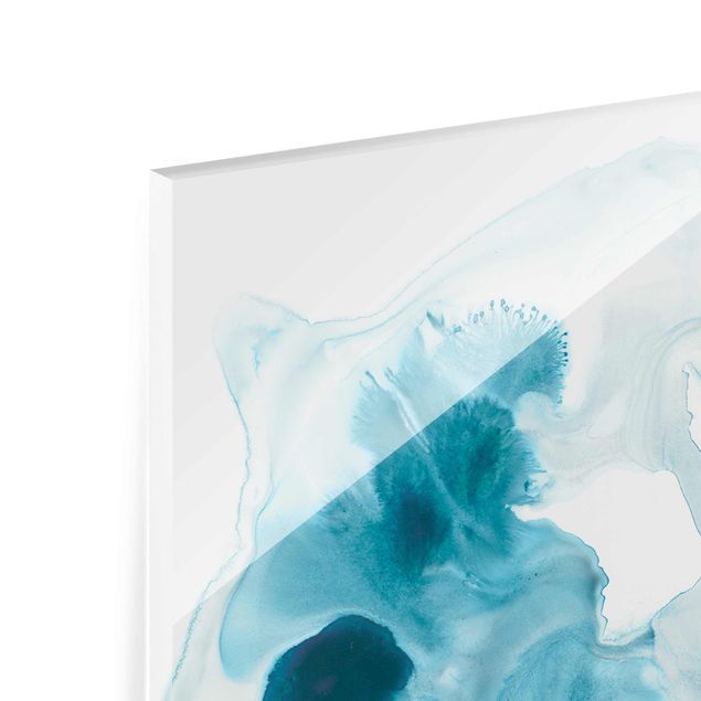 Tableau en verre - Aquamarine Mist I
