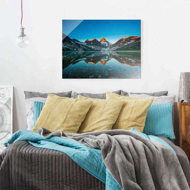 Tableau paysage Paysage de montagne au lac Magog au Canada