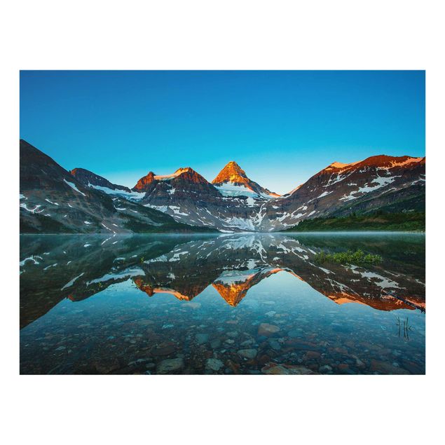 Tableau moderne Paysage de montagne au lac Magog au Canada