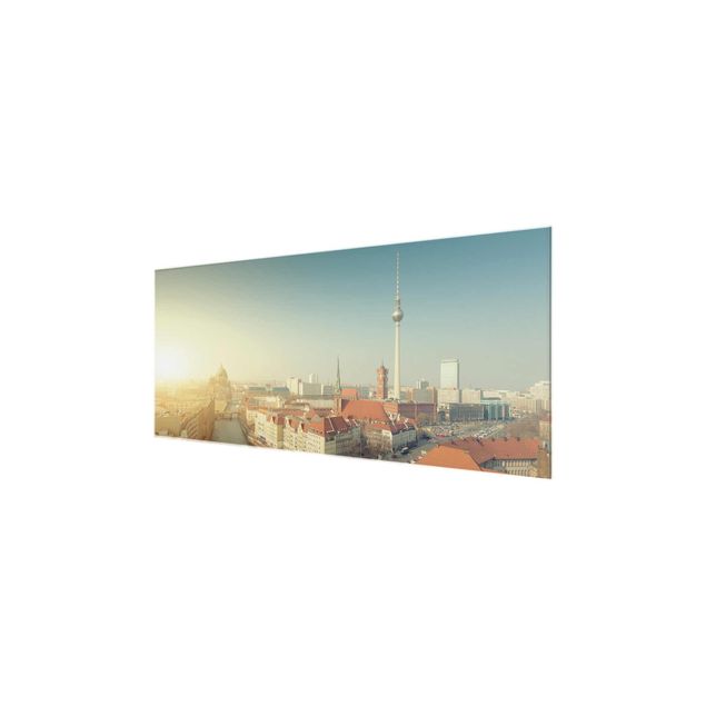 Tableaux en verre architecture & skyline Berlin le matin