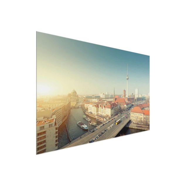 Tableaux en verre architecture & skyline Berlin le matin