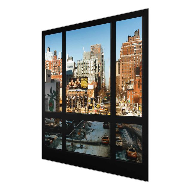Tableau ville du monde Vue des fenêtres d'une rue de New York