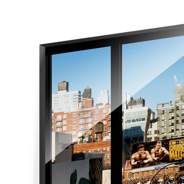 Tableaux en verre magnétique Vue des fenêtres d'une rue de New York