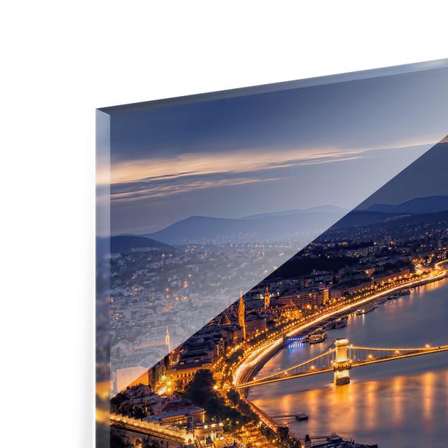 Tableaux en verre magnétique Vue de Budapest