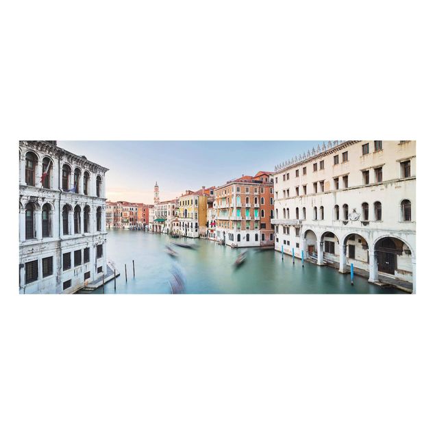 Tableau deco bleu Vue du Grand Canal depuis le pont du Rialto Venise