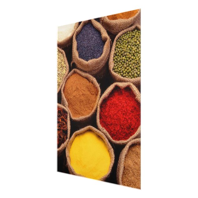 Tableau en verre - Colourful Spices