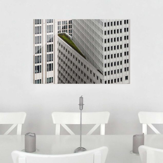 Tableaux en verre architecture & skyline L'élément vert