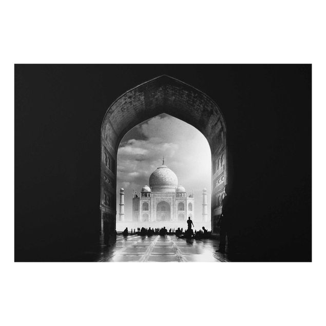 Tableaux noir et blanc La porte du Taj Mahal
