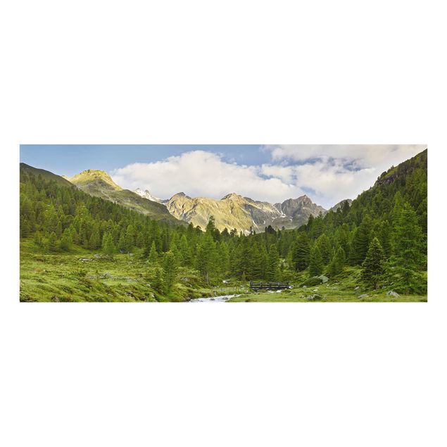 Tableau verre montagne Parc national Debanttal Hohe Tauern