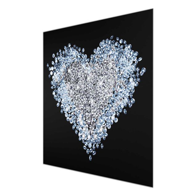 Tableau en verre - Diamond Heart