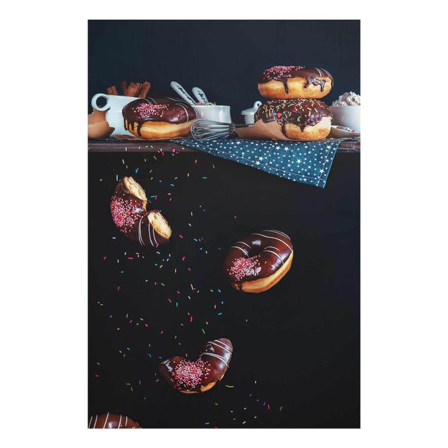 Tableaux en verre magnétique Donuts de l'étagère de la cuisine