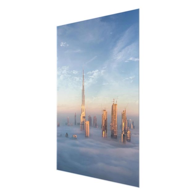 Tableau bleu Dubaï au-dessus des nuages