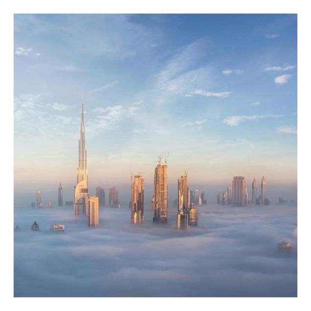 Tableau ville Dubaï au-dessus des nuages