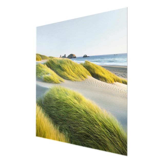 Tableau moderne Dunes et herbes à la mer
