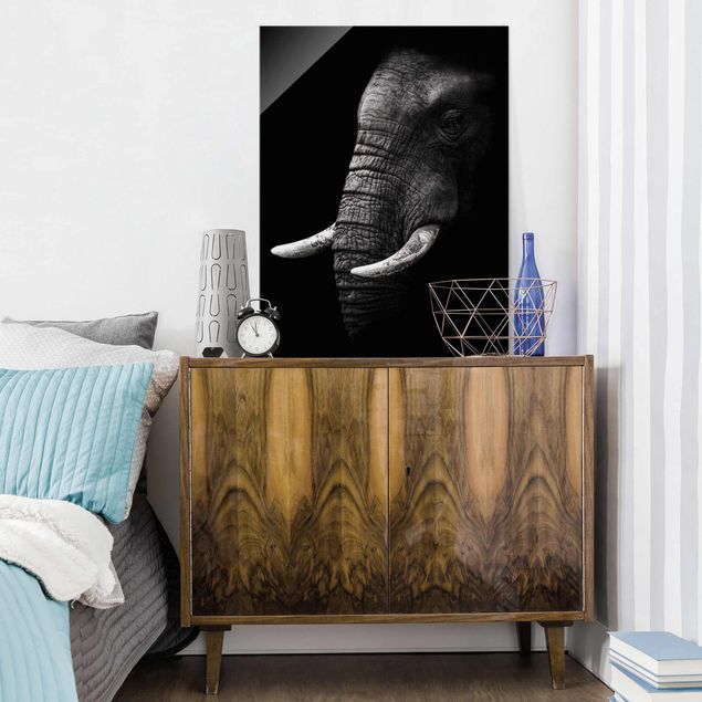 Tableaux paysage Portrait d'éléphant sombre