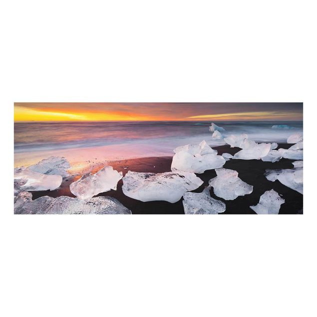 Tableau moderne Morceaux de glace Jökulsárlón Islande
